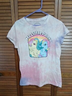My Little Pony Pastel Tie-Dye Tee with Pony Graphic - Pink & Blue